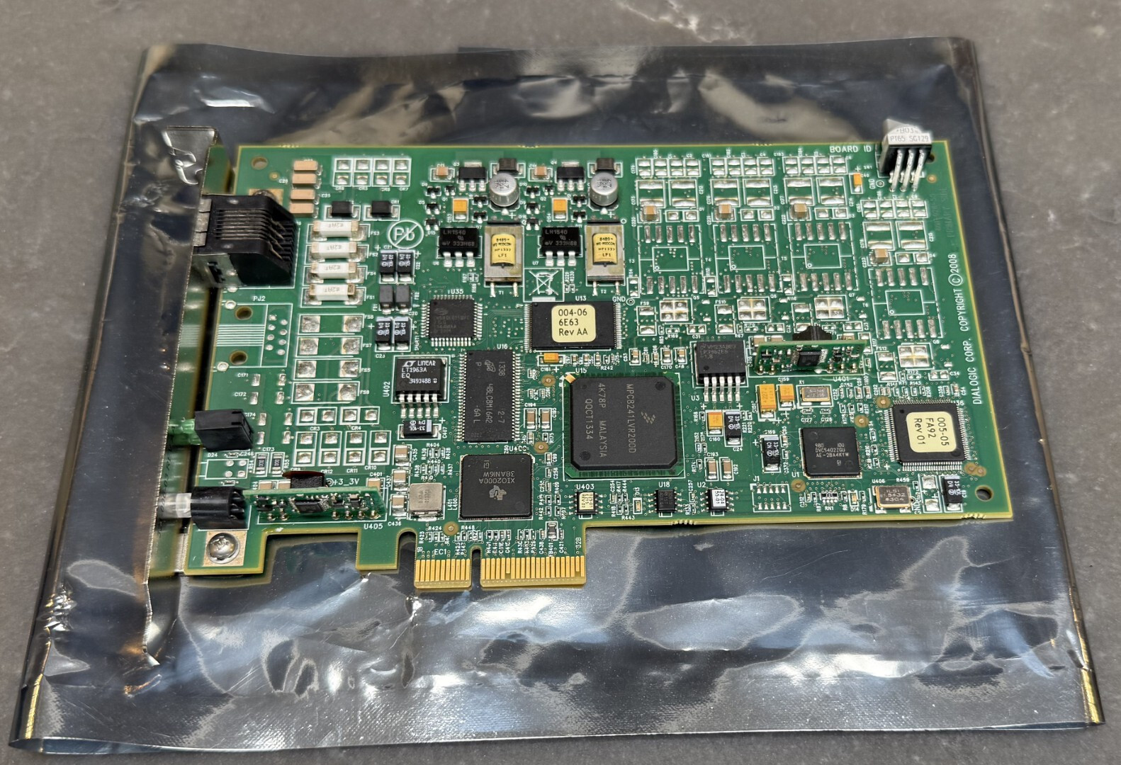 Dialogic Brooktrout TR1034+E2-2L Half Length PCIe (PCI Express) Fax Board