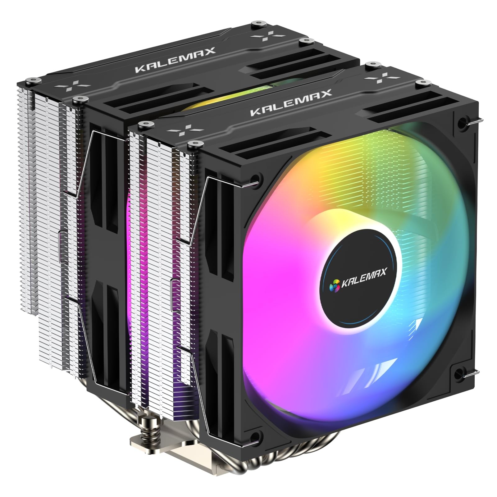 Kalemax CPU Cooler, Dual-Tower, 6×6mm Heat Pipes Cooling, Dual 120mm…