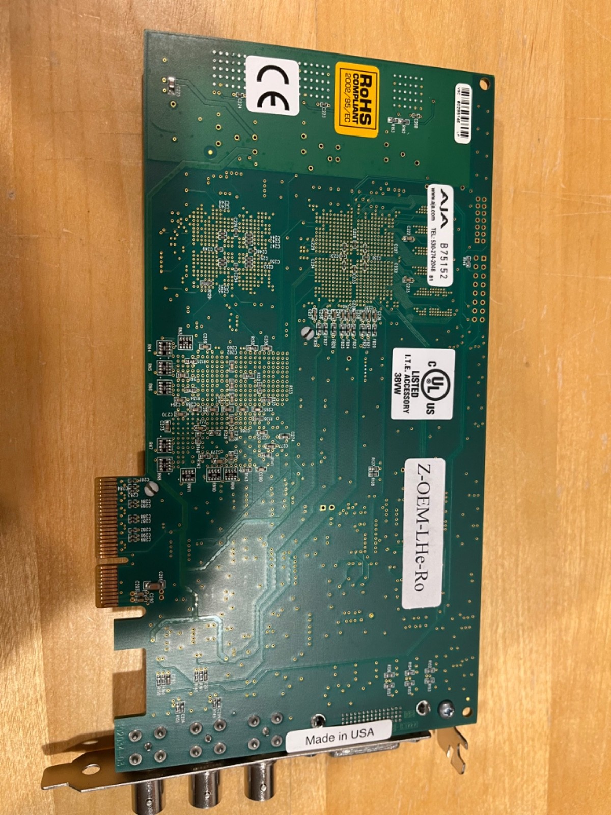 AJA KONA LHe 102035-03 PCIe Video Capture Card For Apple Power Macintosh G5