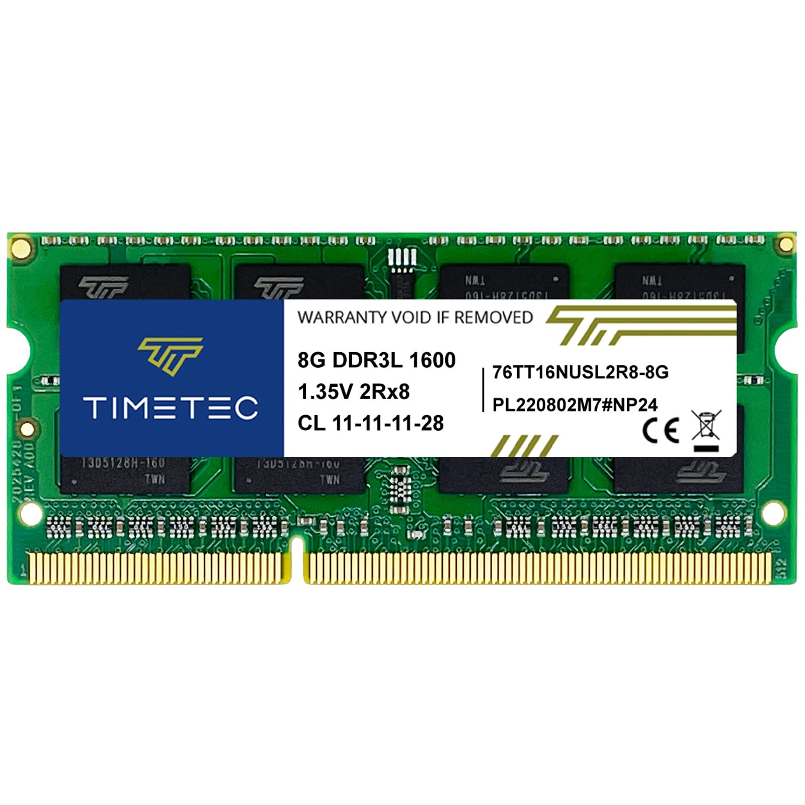 Timetec 8GB DDR3L / DDR3 1600MHz (DDR3L-1600) Green, Black,Green