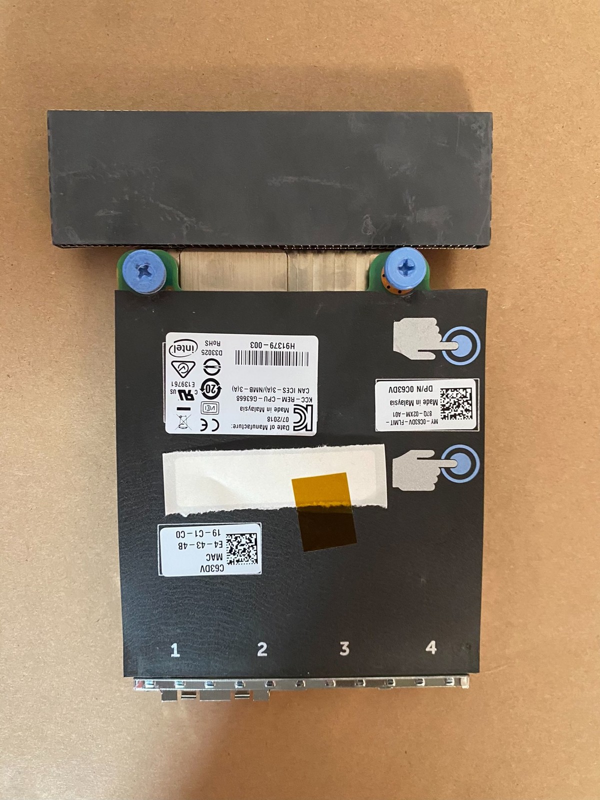 1PC Dell C63DV Intel R730 X520 10GB I350 1GB Quad Port Network Daughter Card