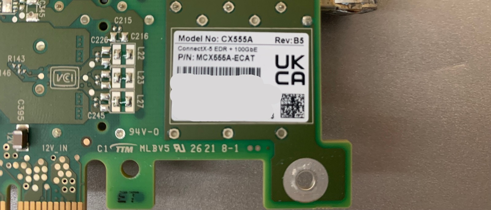 Mellanox CX555A ConnectX-5 EDR 100Gbps Adapter Card (MCX555A-ECAT) *NO BRACKETS*