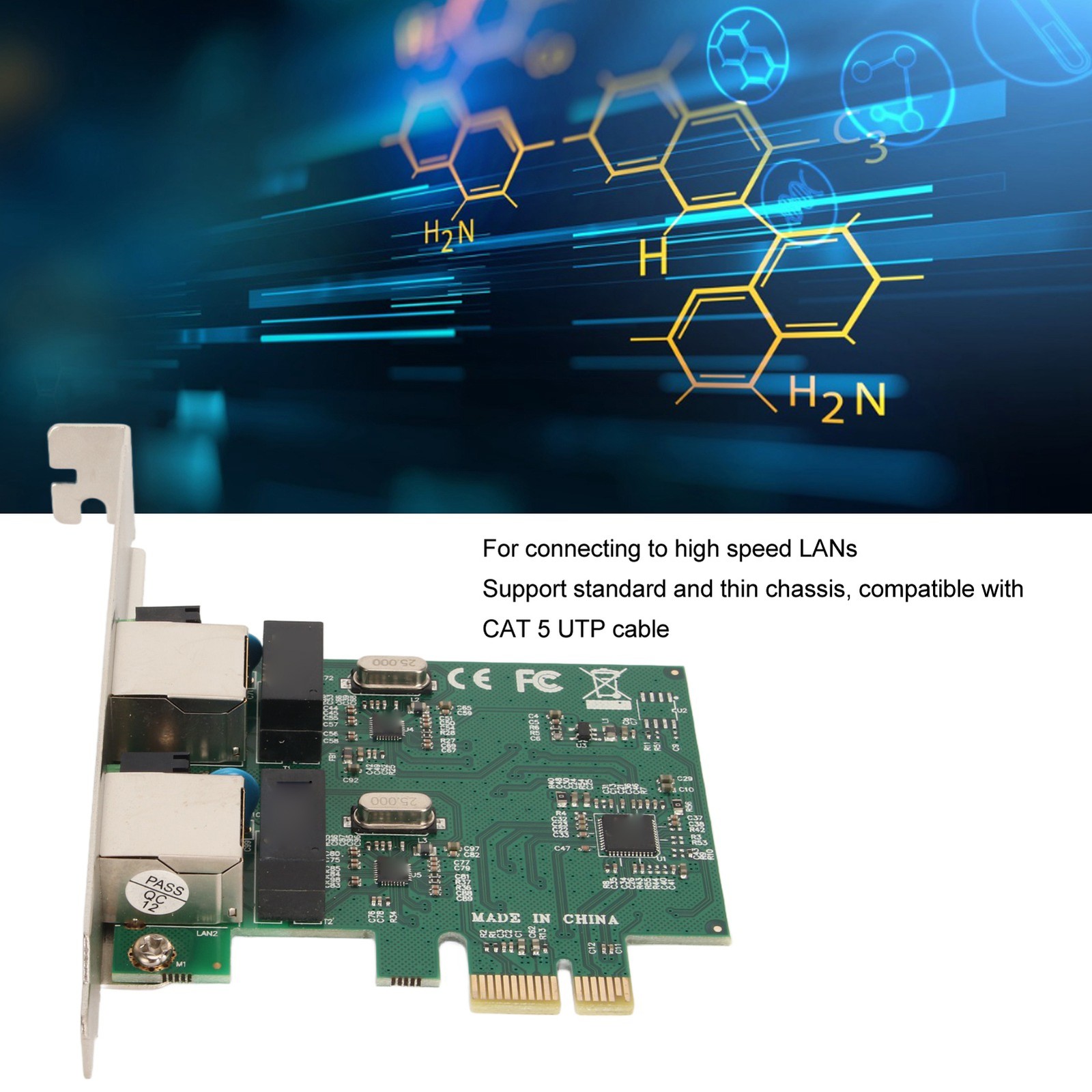 Dual Port PCIe Network Card RJ45 Port RTL8111H Chip Ethernet Network Card G HTGT