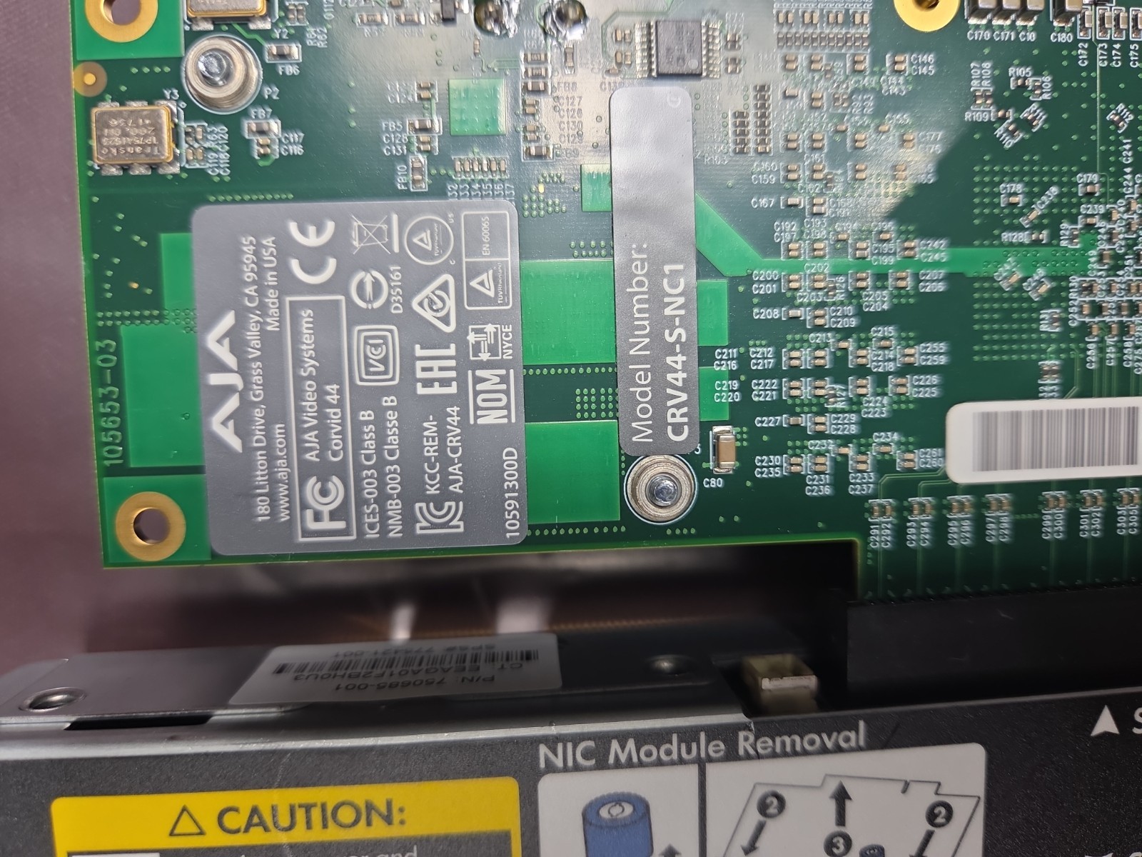 AJA Corvid 44 CRV44-S-NC1 BNC Flexible Multi-Format I/O Card untested