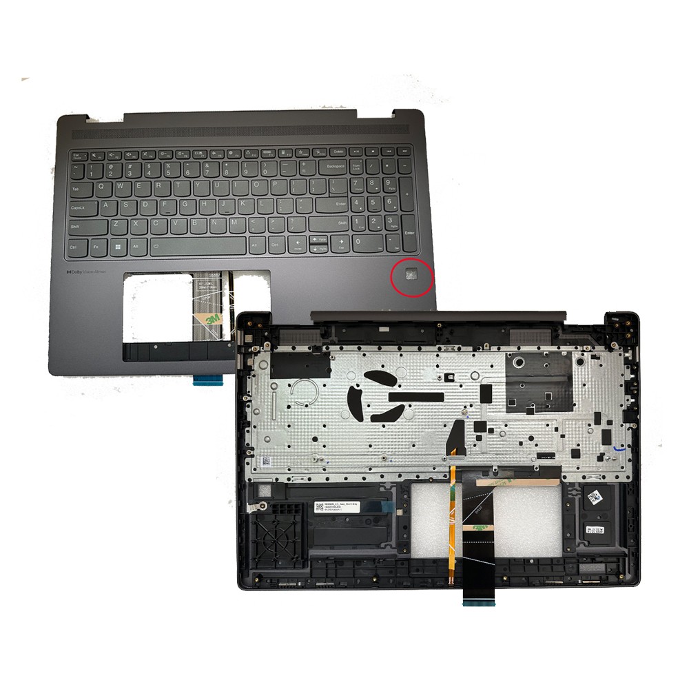 New 5CB1L31865 For Lenovo Yoga 7 16IRL8 Type 82YN Palmrest Keyboard Cover Gray