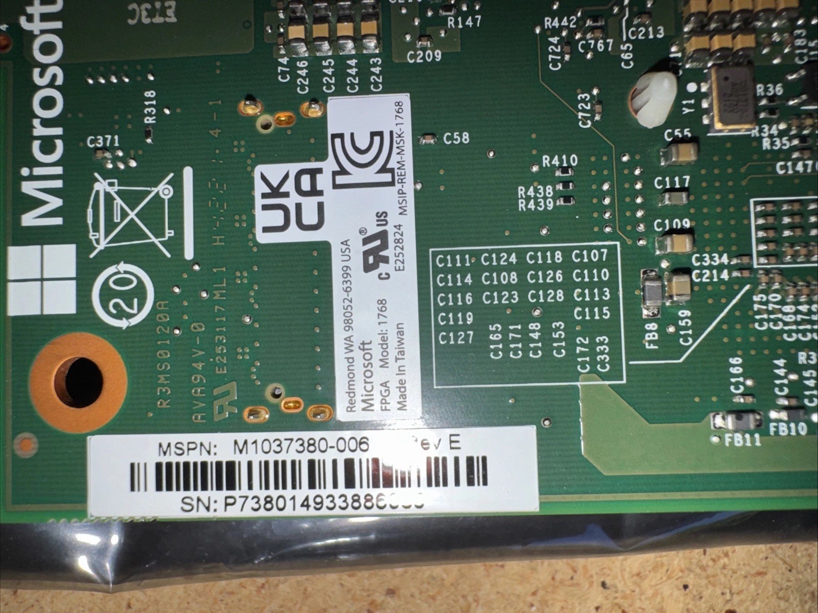 Microsoft M1037380-006 REV E, Accelerator Card***FAST FREE SHIPPING***
