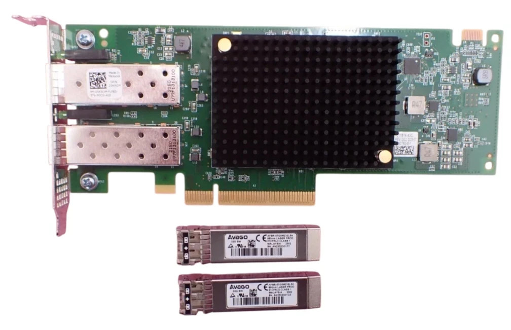 NEW Dell Emulex LPe35002 Dual Port 32Gb FC SFP+ Host Bus Adapter HBA LP HH 5KW3M