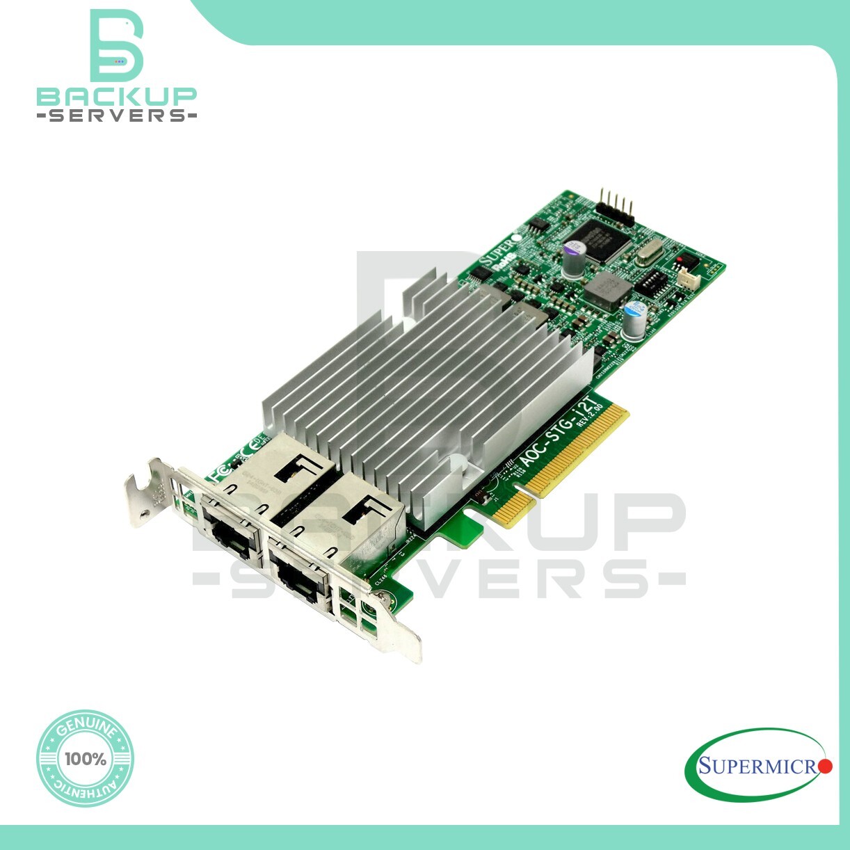 AOC-STG-I2T Supermicro 2-Port 10Gbps PCI-Express 2.1 RJ-45 Network Adapter