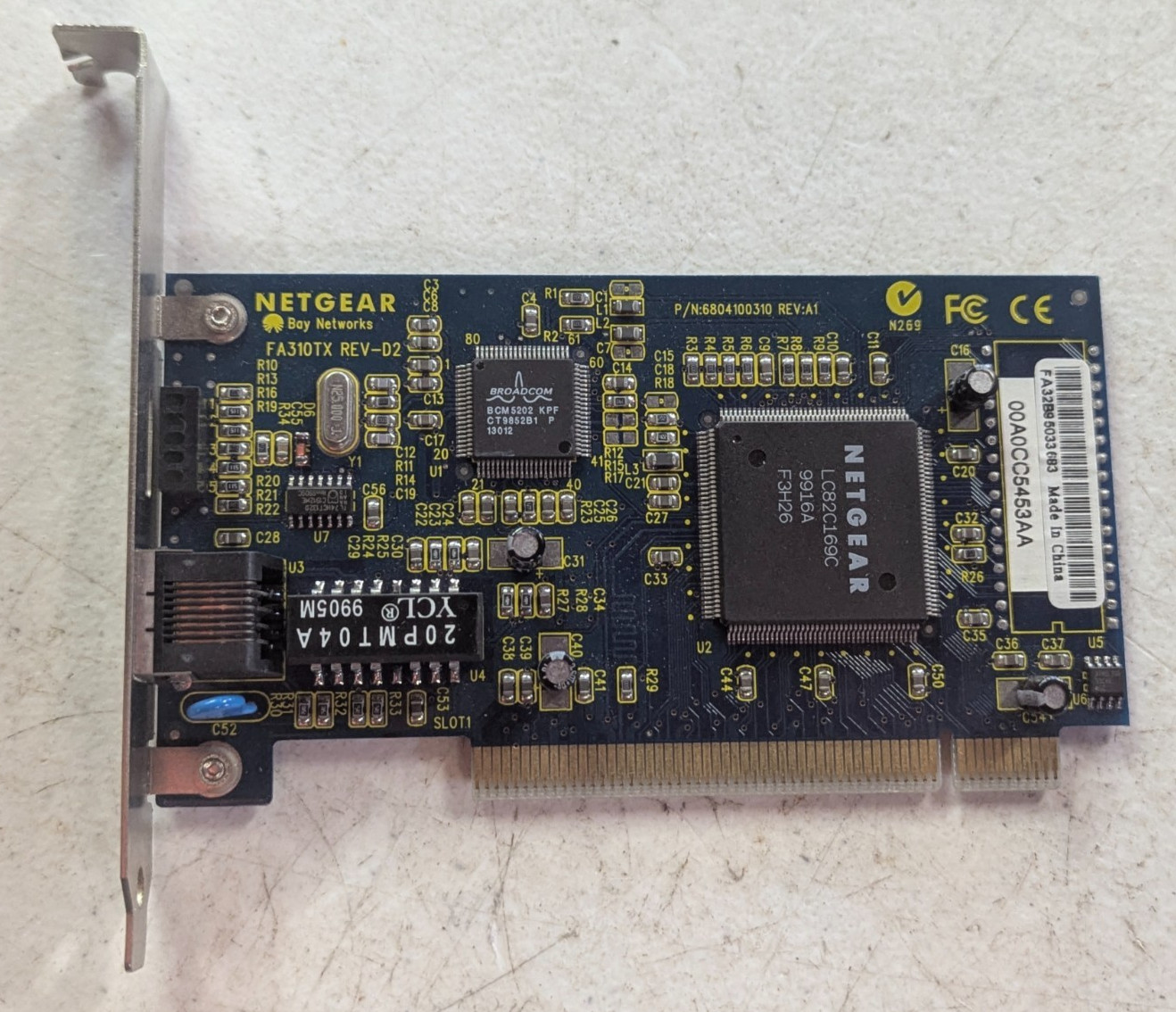 NETGEAR FA310TX Rev-D2 6804100310 PCI 10/100 Ethernet Network Card RJ-45