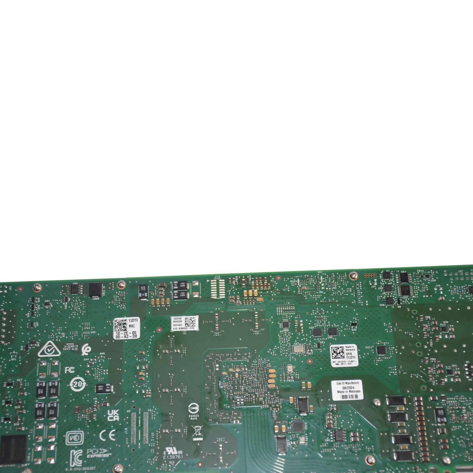 Dell Intel E2100-CCQDA2 Dual-Port 200GbE QSFP56 PCIe 4.0 x16 NIC Adapter YJDYV