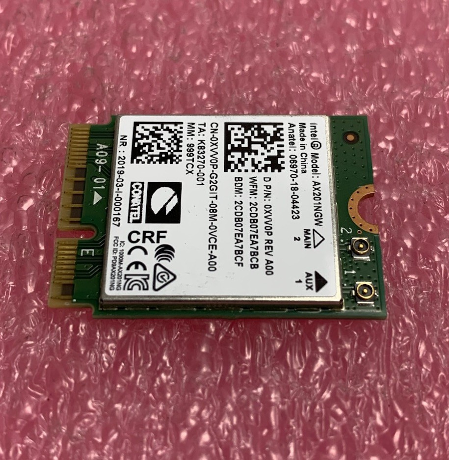 Intel AX201NGW Dual Band Wi-Fi Bluetooth Network Card (Lot of 4)