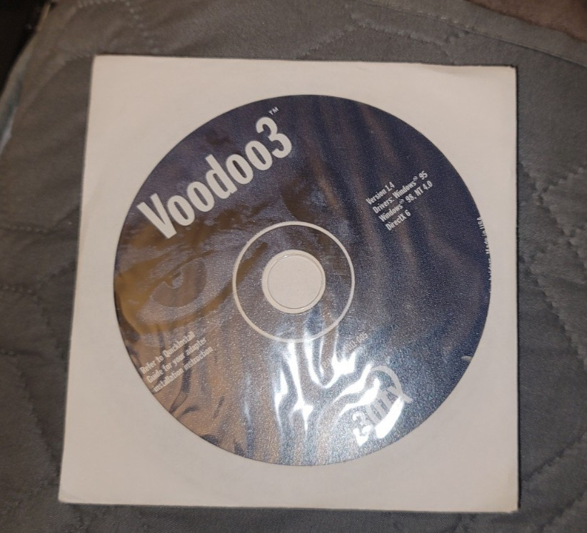 3DFX Voodoo 5 5500 64MB AGP Graphics Card Exc. Cond. + Original 3DFX Driver Disc