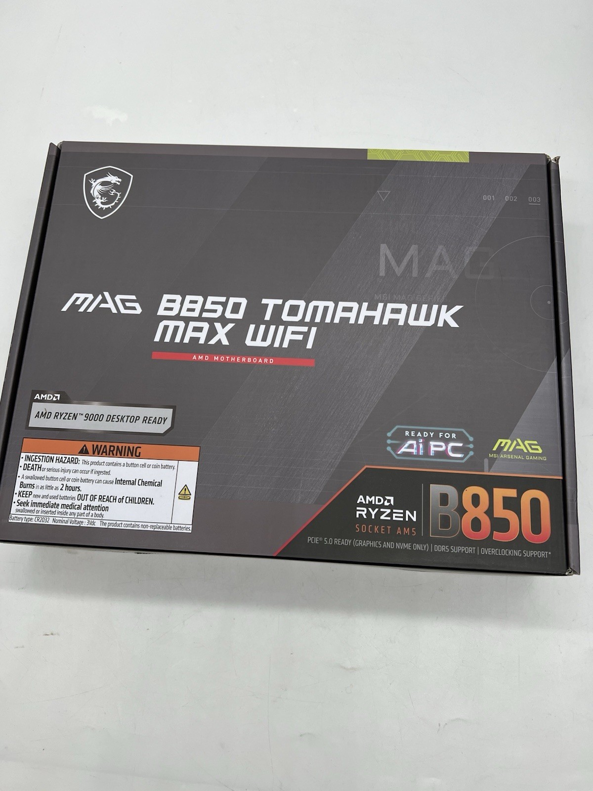 MSI MAG B850 Tomahawk Max WiFi AM5 ATX Motherboard DDR5 WiFi 7
