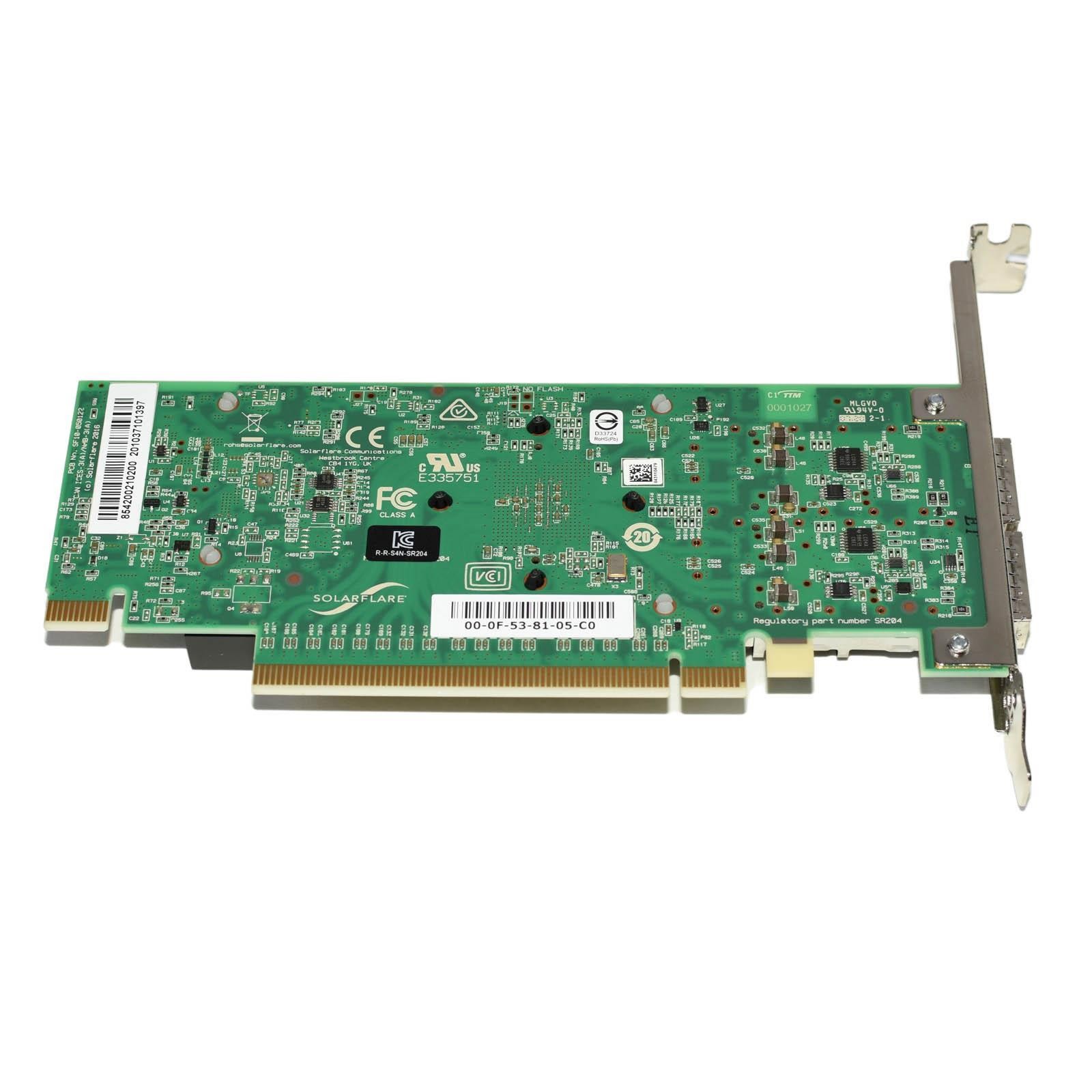 SolarFlare SFN8542-Plus 2-Port 40GbE QSFP+ PCIe 3.0 x16 SolarCapture Pro 10G NIC
