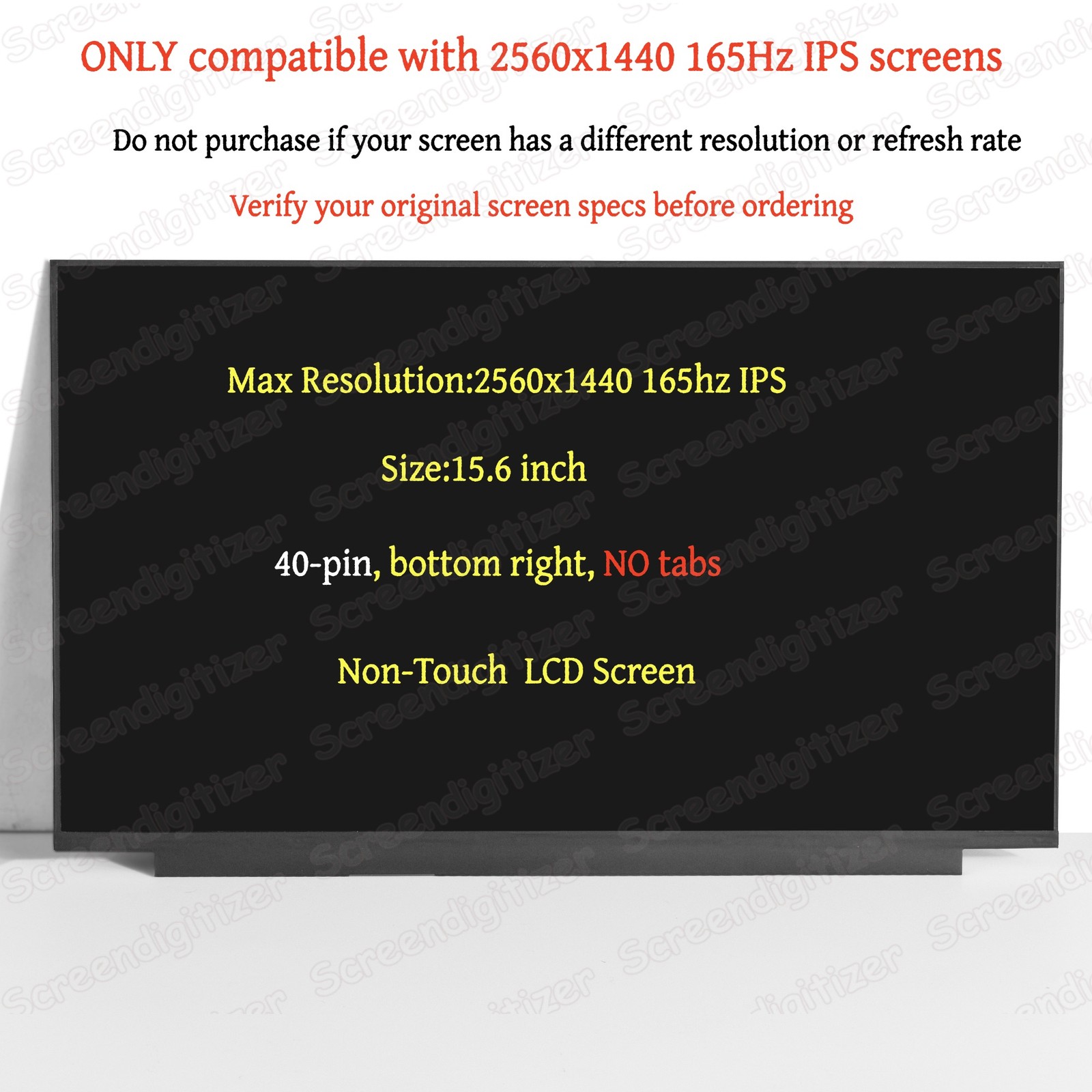 For NE156QHM-NY5 15.6″ Laptop Screen 2560×1440 165HZ