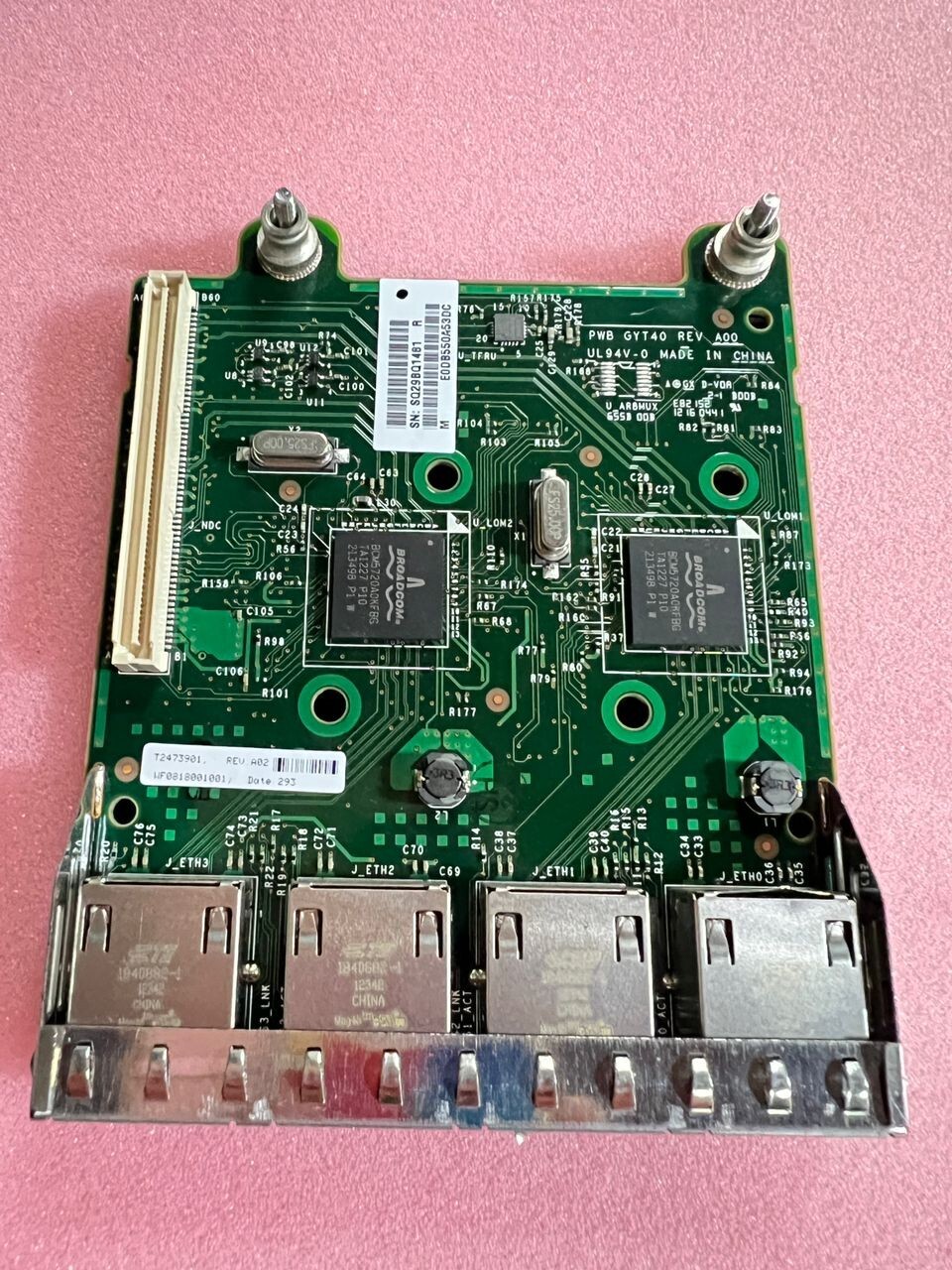 Broadcom 5720 Quad Port 1Gb Ethernet Network Daughter Card – Dell FM487