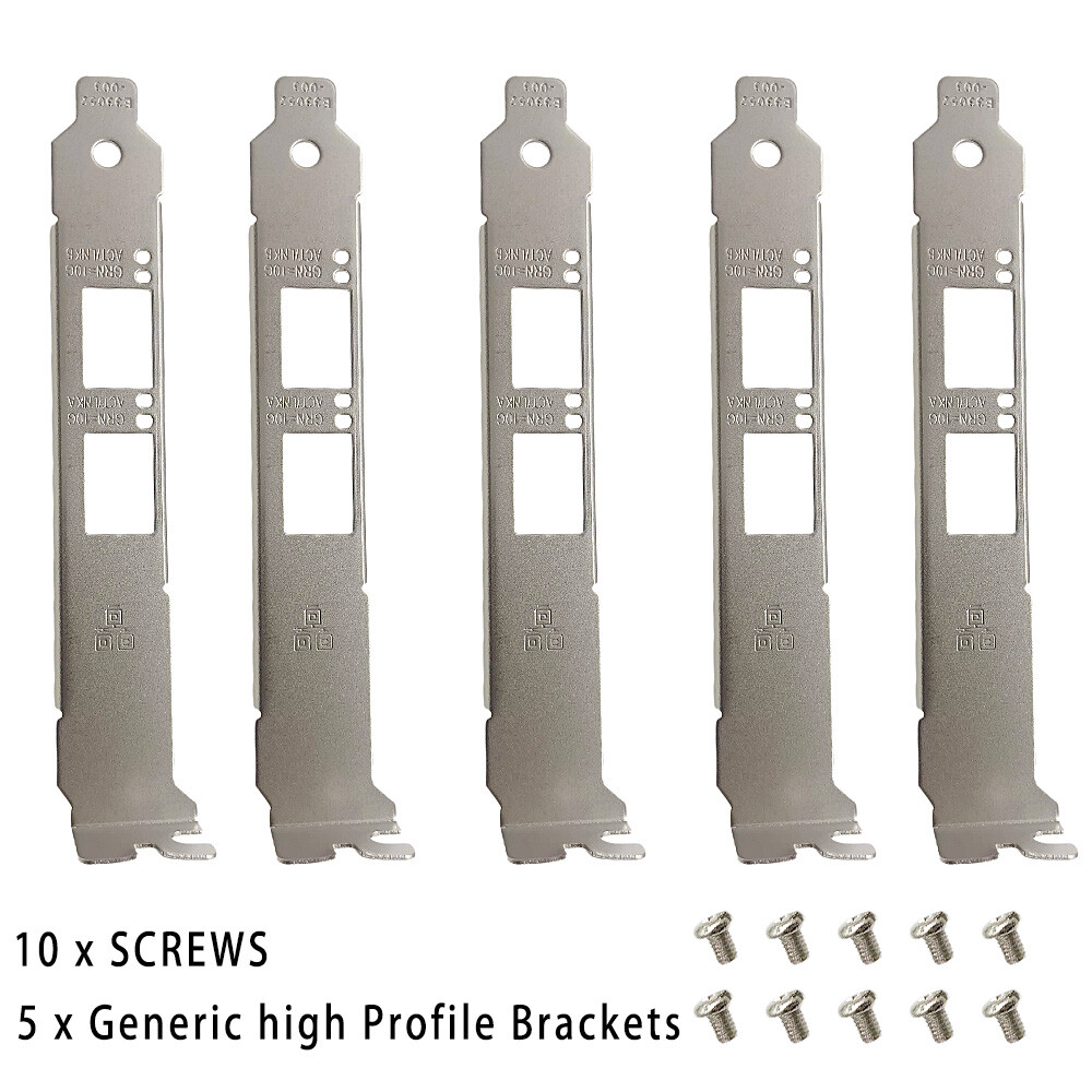 5pcs Generic high Profile Brackets for Intel X520-DA2 X520-SR2 X520-LR2 X710-DA2