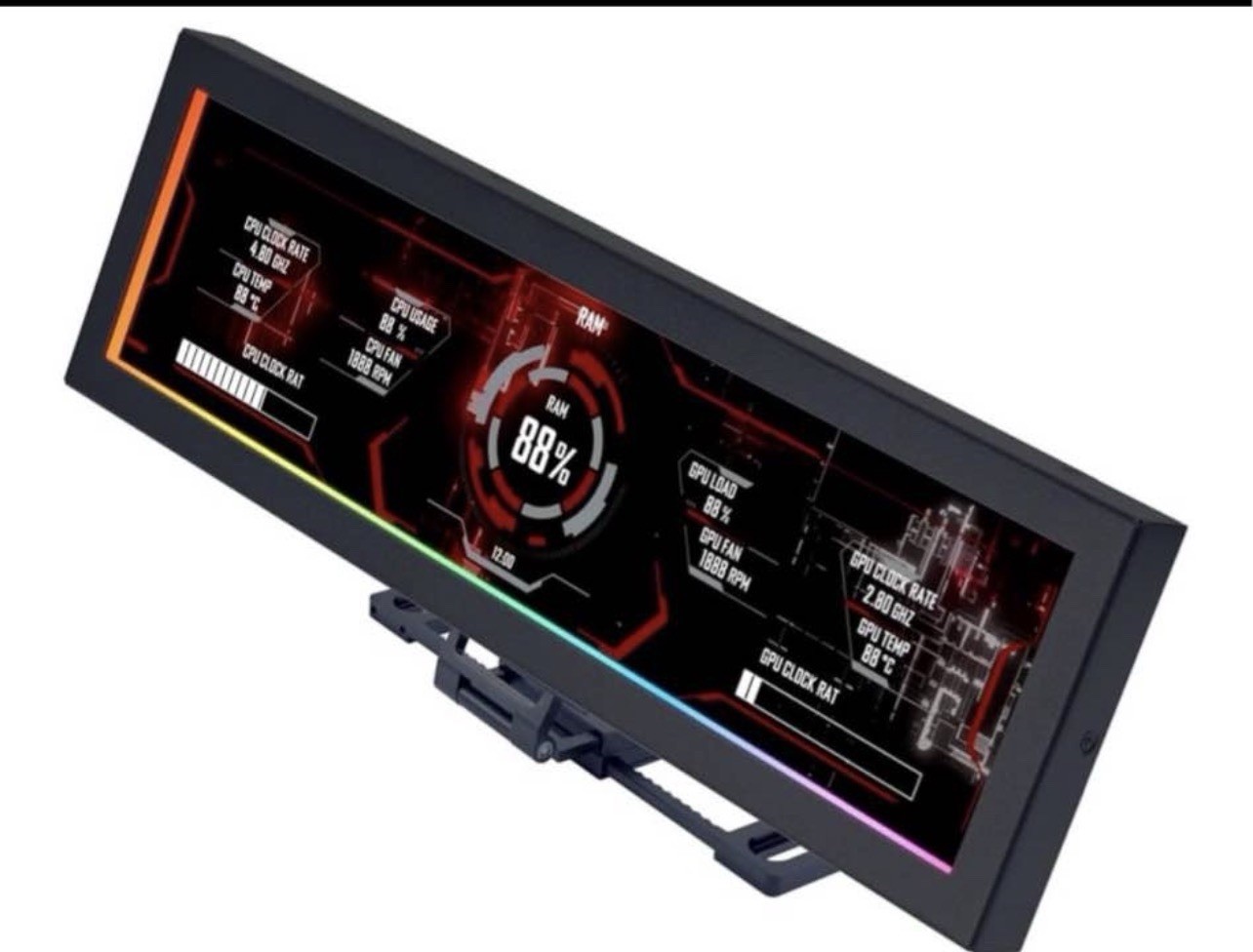Lian Li 8.8″ Universal Screen for PC Customizable ARGB Frame SM088X NEW/SEALED