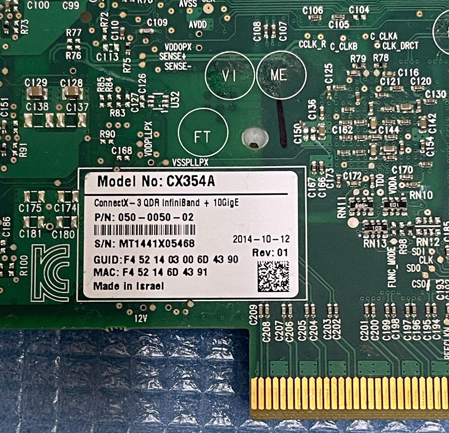 Mellanox ConnecX-3 QDR InfiniBand Network Adapter Dual-Port 10G QSFP Lan CX354A