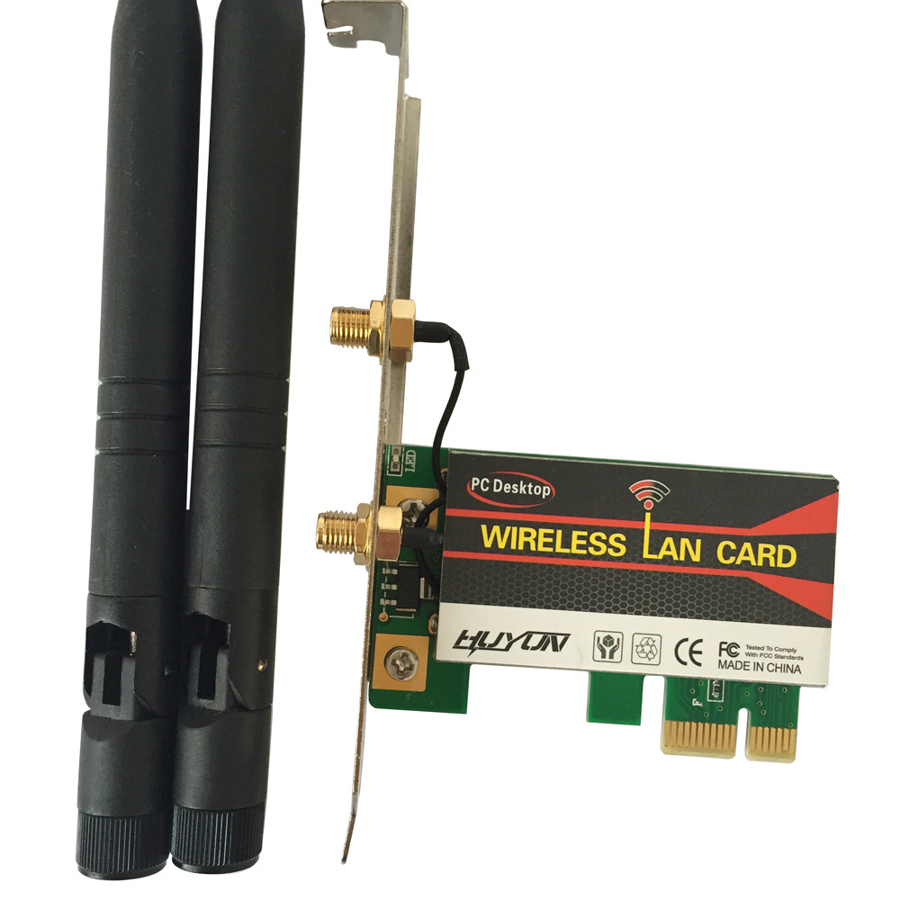 Realtek RTL8191SE Wireless 802.11bgn 1T2R PCIe 1X Desktop PC WIFI Card Adapter