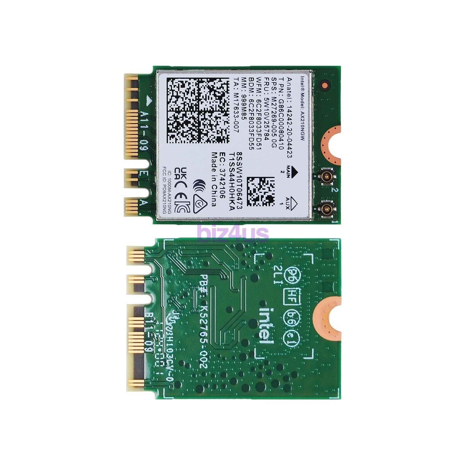 Intel AX210NGW Wi-Fi 6E M.2 NGFF 2230 Wireless Network Card (5W10V25784)
