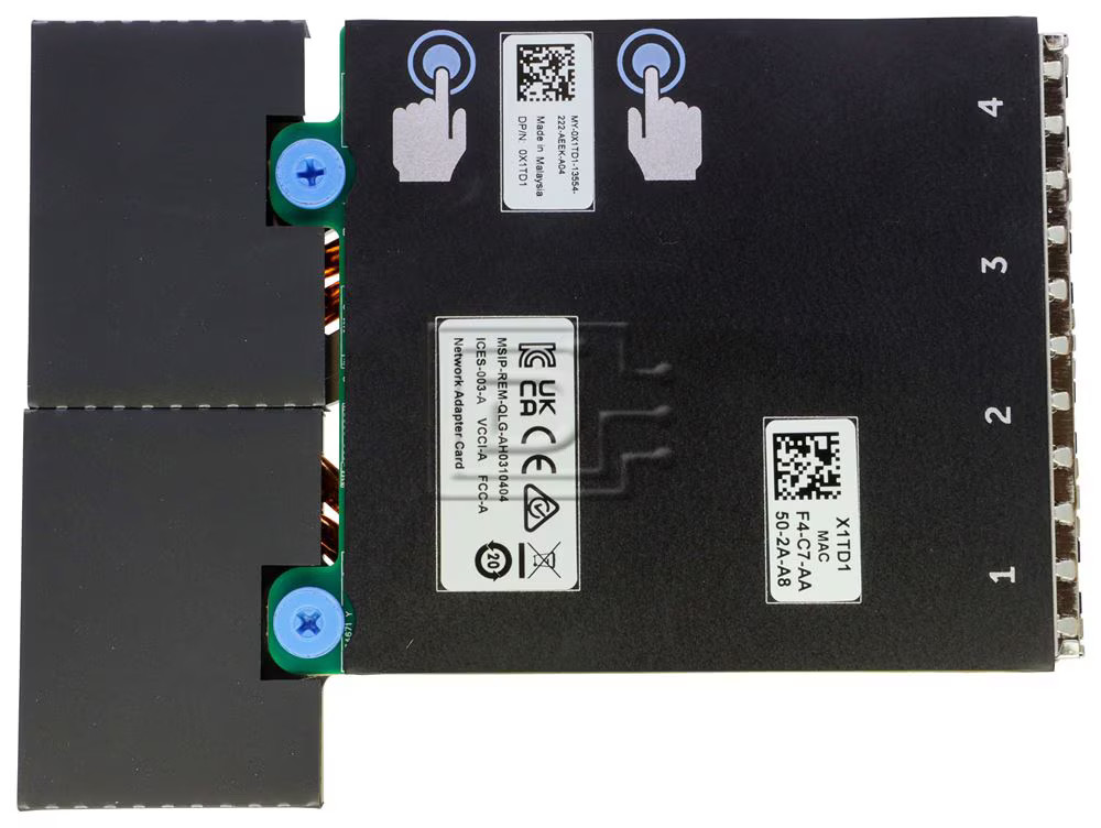 Dell X1TD1 / QLogic QL41164 Quad Port 10GbE RJ-45 Ethernet Network Daughter Card