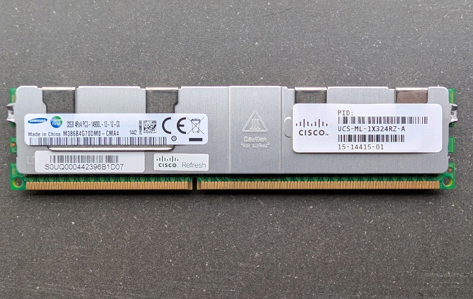 Samsung 32GB 4Rx4 PC3 14900L DDR3 ECC LRDIMM SDRAM M386B4G70DM0-CMA4