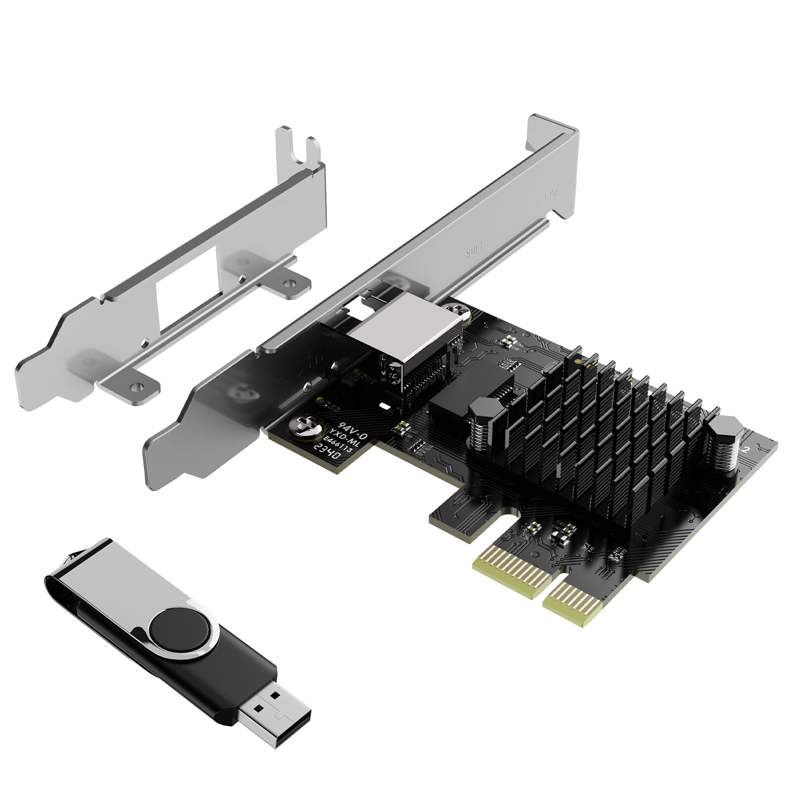 5GB PCIe Network Card PCIe to Ethernet Network Adapter for Windows 11/10 Linux