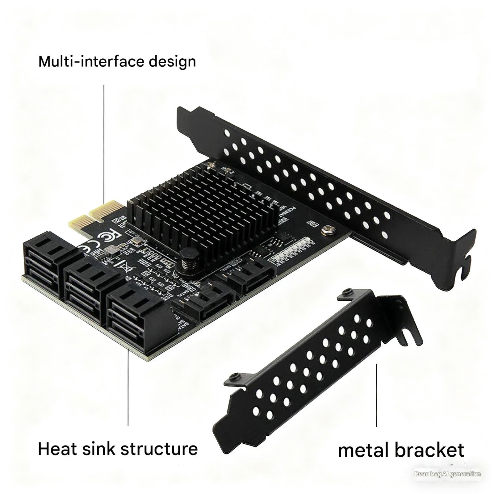 8-Port SATA 3.0 PCI Express Expansion Card PCI-E Controller 6G Adapter for HDDWc