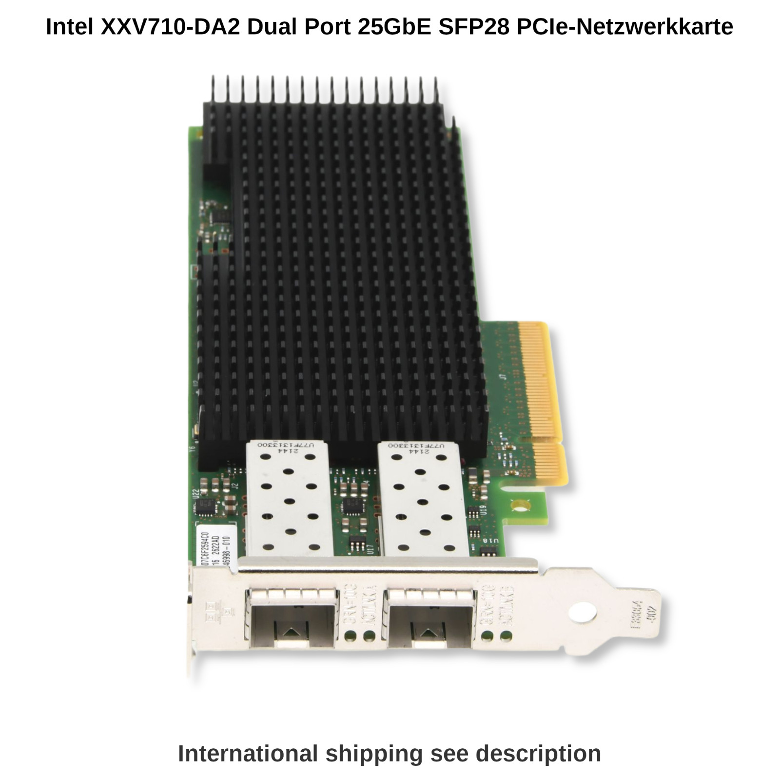 Intel XXV710-DA2 Dual Port 25GbE SFP28 00M95 PCIe Network Card