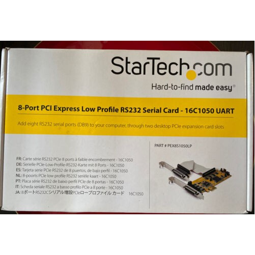 Startech PEX8S1050LP 8 PORT PCI EXPRESS RS232 SERIAL ADAPTER CARD PCIE DB9 SERIA