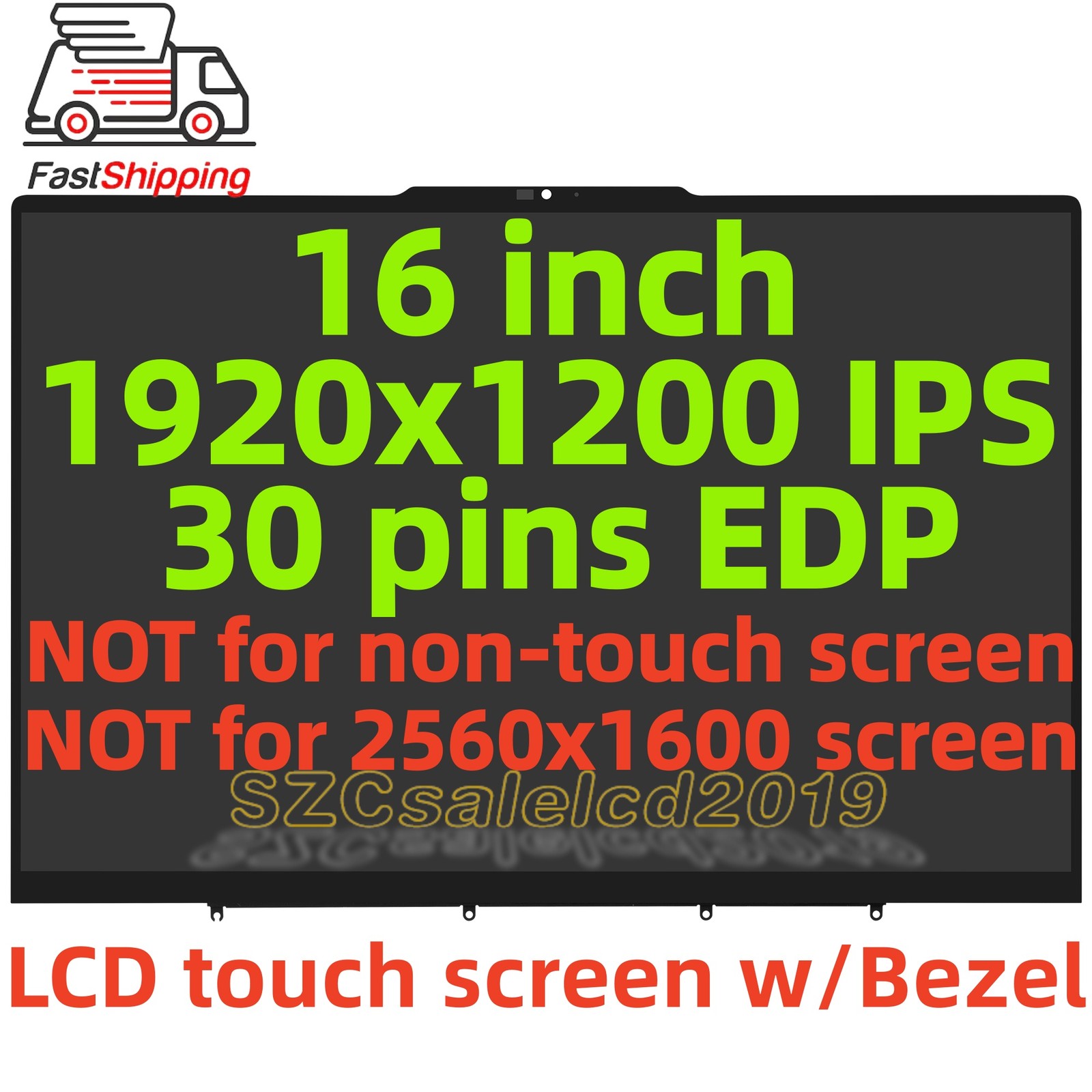 5D10S39941 For Lenovo Yoga 7 16IRL8 82YN 16ARP8 83BS Lcd Touch Screen w/ Bezel