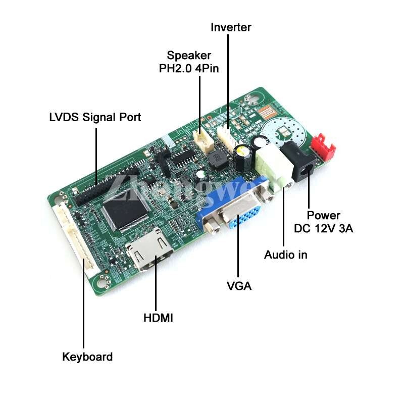 For N141C3-L03/L01 VGA HDMI 1440×900 30-Pin LVDS 1-CCFL LCD Driver Board DIY Kit