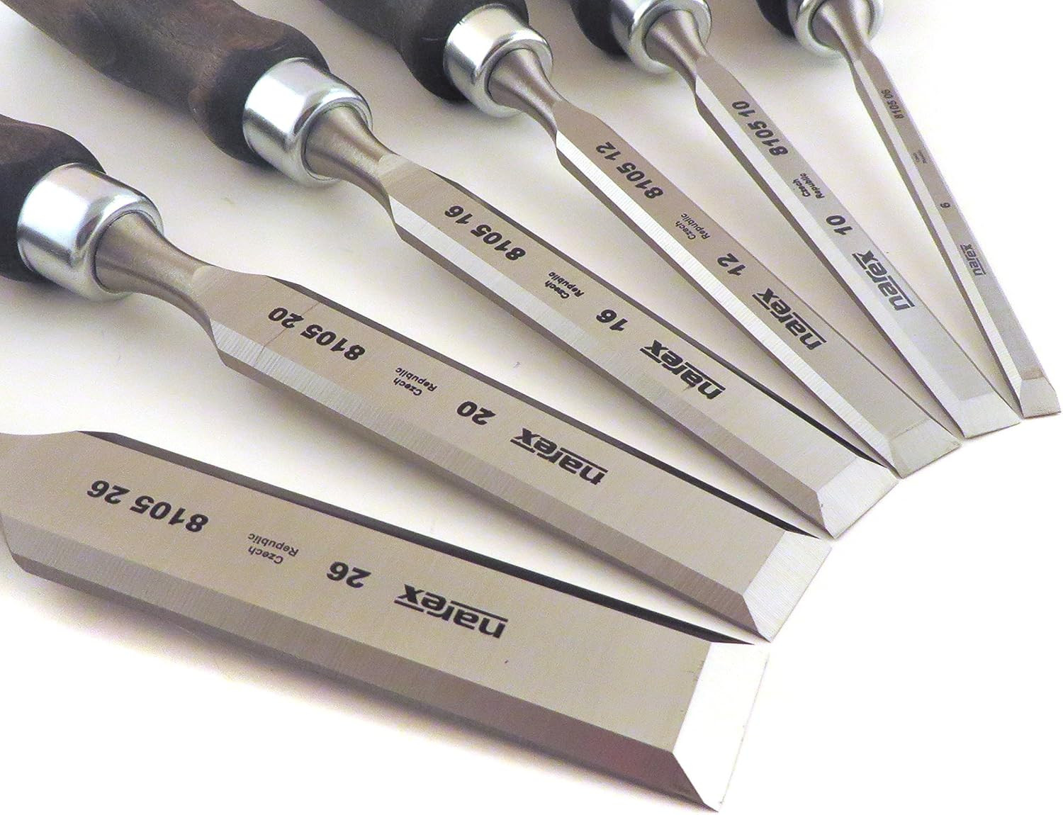 6 Pc Set 6 Mm (1/4), 10 (3/8), 12 (1/2), 16 (5/8), 20 (13/16), 26 (1-1/16) Woodw