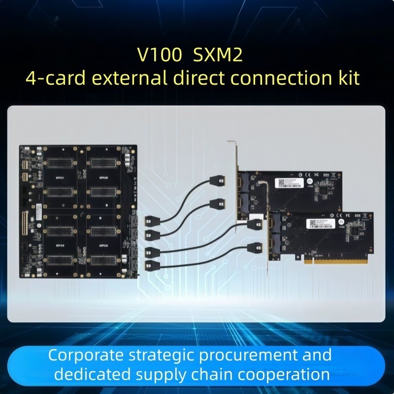 For Tesla V100 4 Cards External Direct Connect Kit NVLink Baseboard Adapter