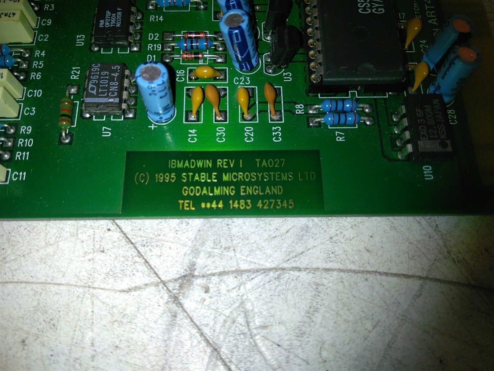Stable MicroSystems TA027 IBMADWIN ISA Controller Card See Description