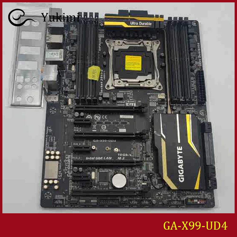 FOR GIGABYTE GA-X99-UD4 DDR4*8 LGA 2011-V3 128GB ATX Motherboard Test OK