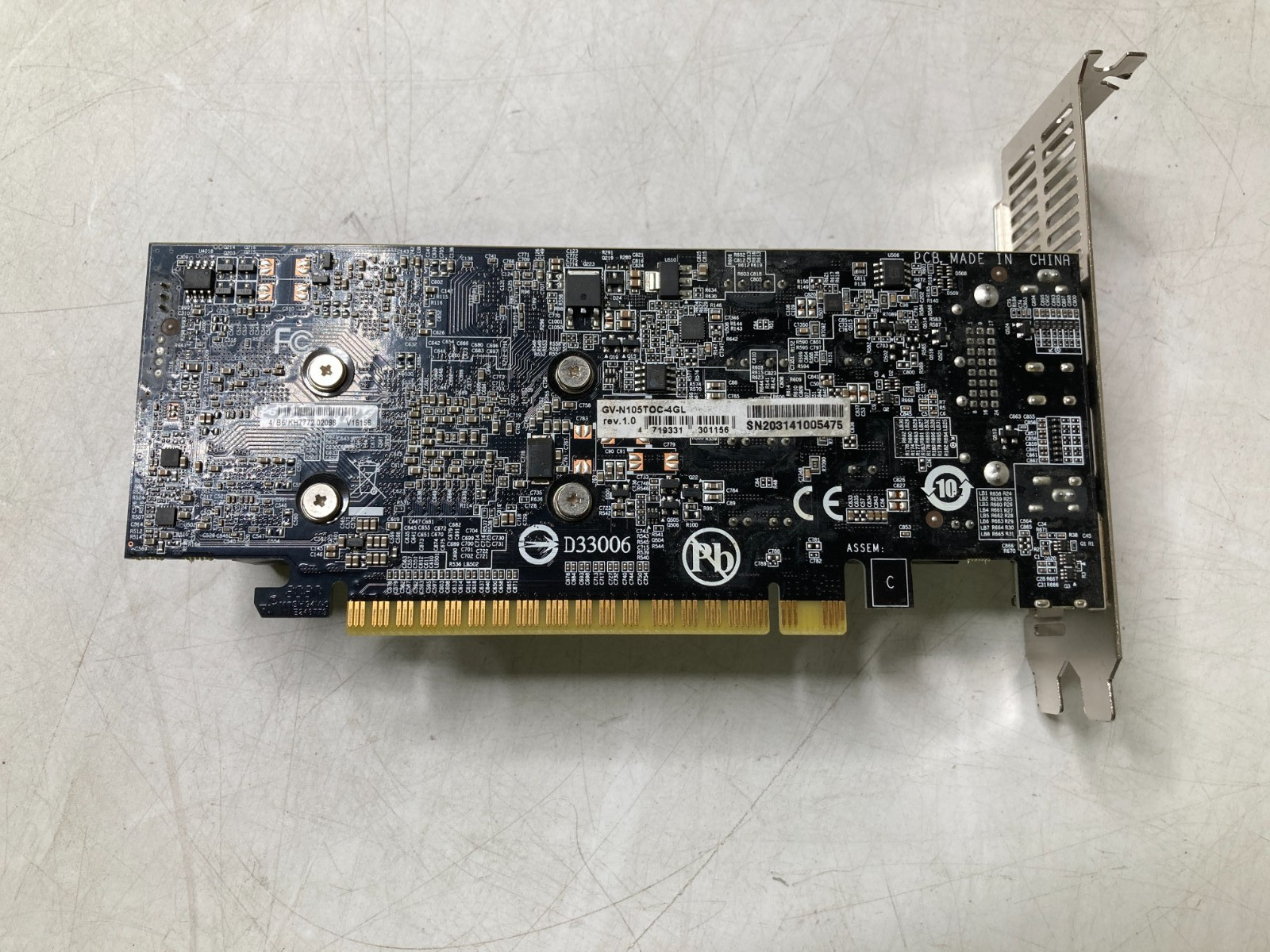 GeForce GTX 1050 Ti OC Low Profile 4G GV-N105TOC-4GL
