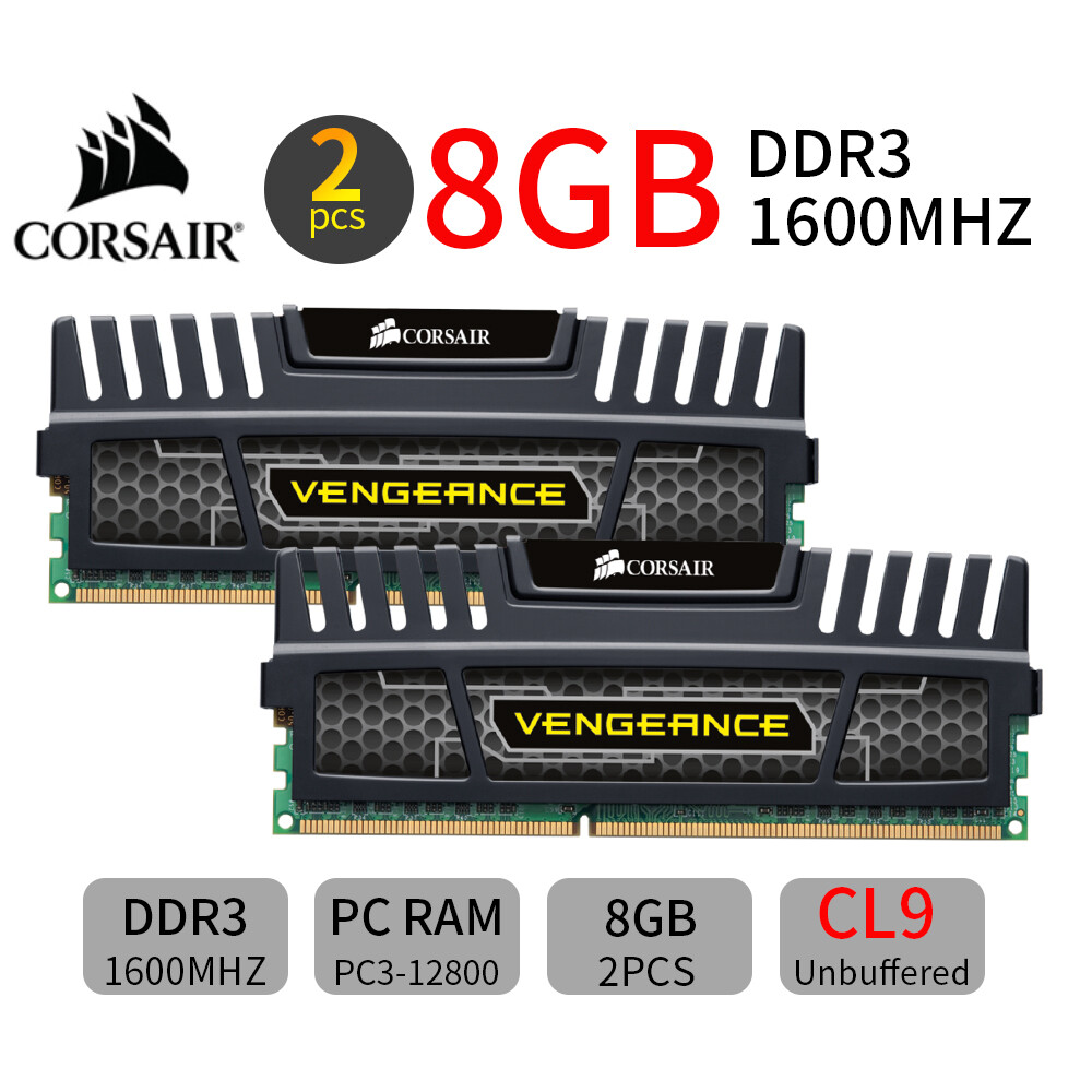 Corsair 16GB 8GB 4GB DDR3 1600MHz CL9 PC3-12800U AMD Intel Desktop Memory SDRAM