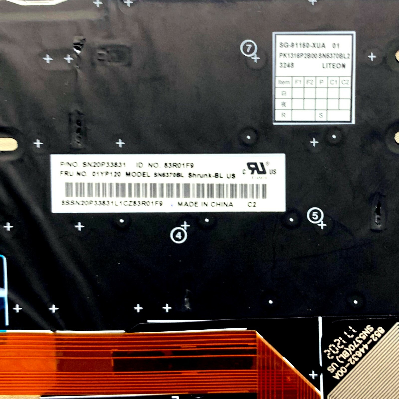 Genuine US Keyboard Backlit For ThinkPad X280 X390 X395 L13 01YP040 01YP080