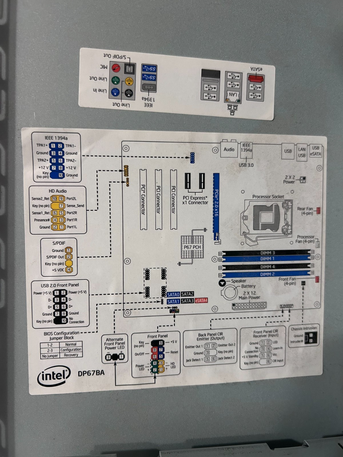 Intel DP67BA Socket LGA1155 DDR3 ATX Motherboard & I/O Shield Quick Ship