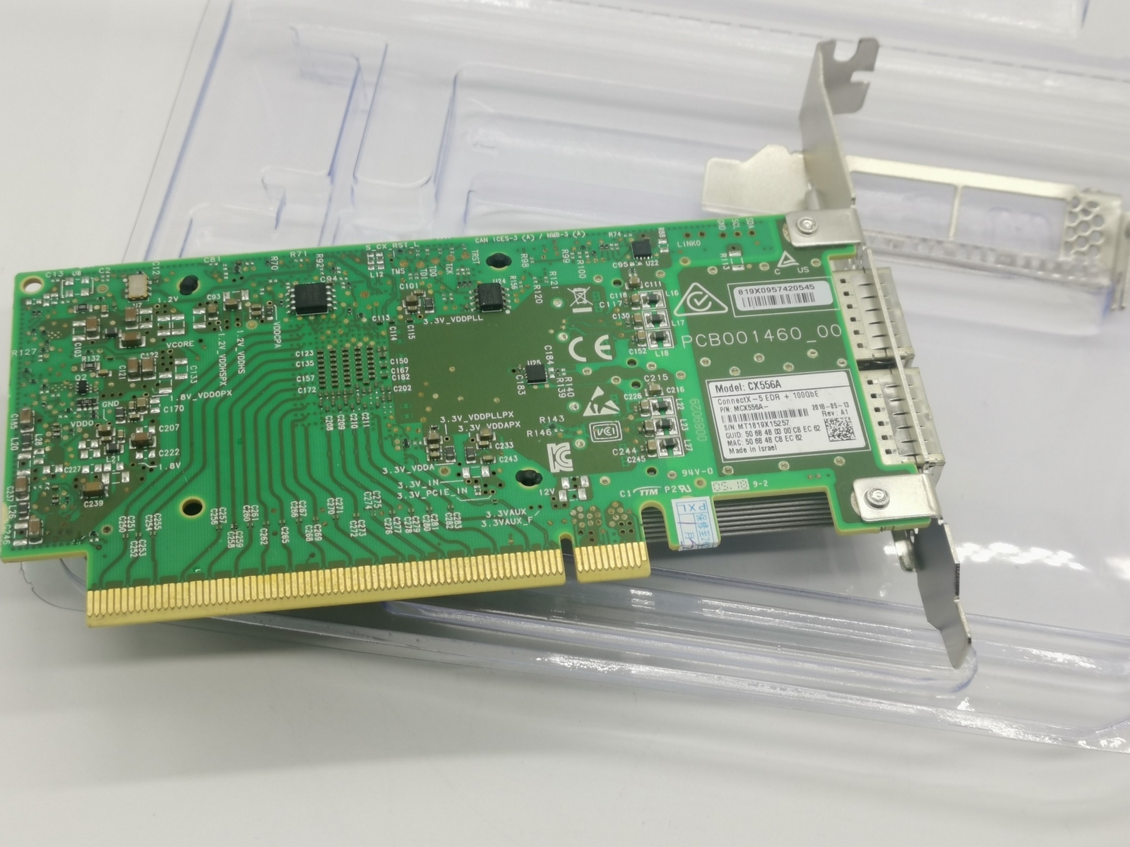 MCX556A Mellanox MCX556A-EDAT CONNECTX-5 EX VPI 100GB QSFP28 NETWORK ADAPTER