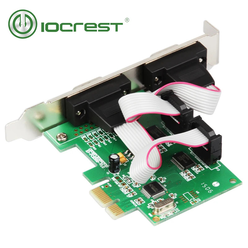PCI Express 2 Ports Serial RS232 Com Db9 Controller Card Pci-E 1.0 X 1 WCH382 Ch