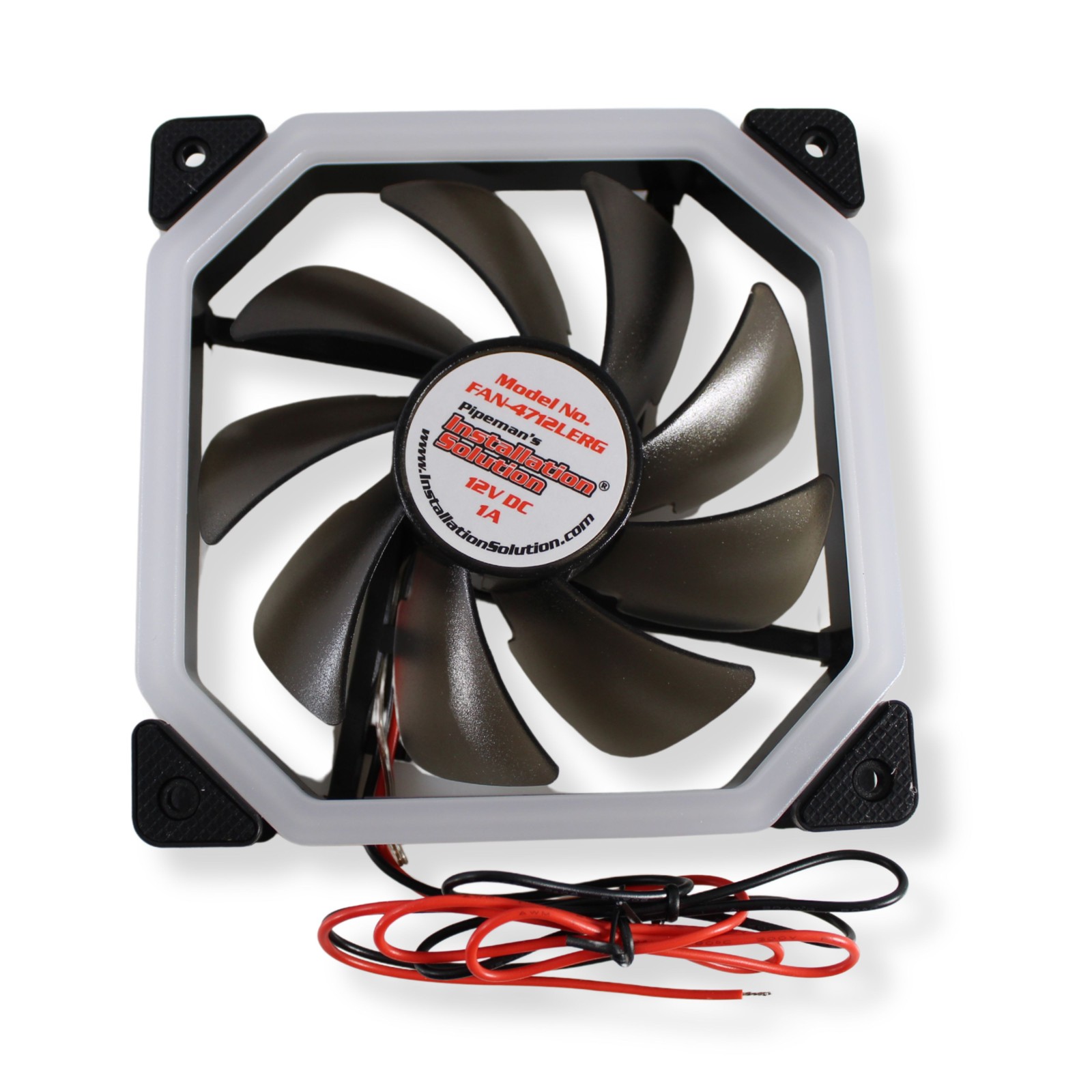 12V Ultra Quiet Amplifier Cooling Fan w/ RGB LED Lights Installation Solution