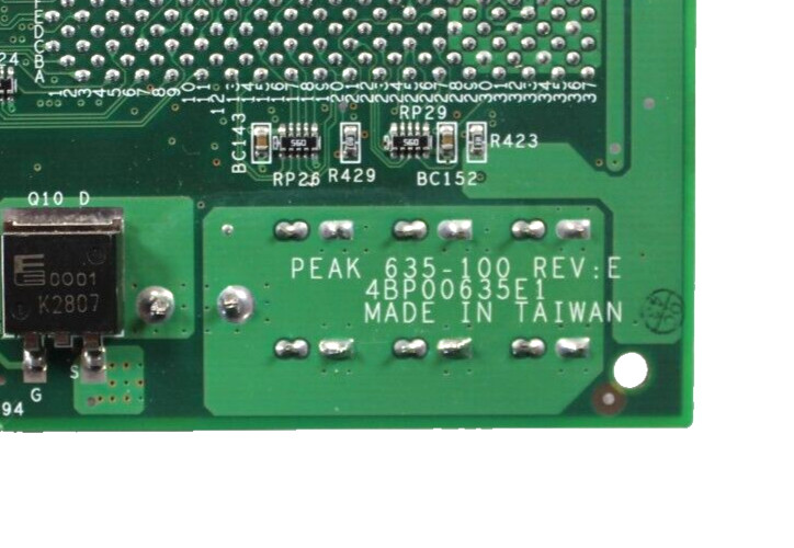 Industrial equipment board PEAK 635-100 REV E 4BP00635E1 with CPU & 256MB RAM