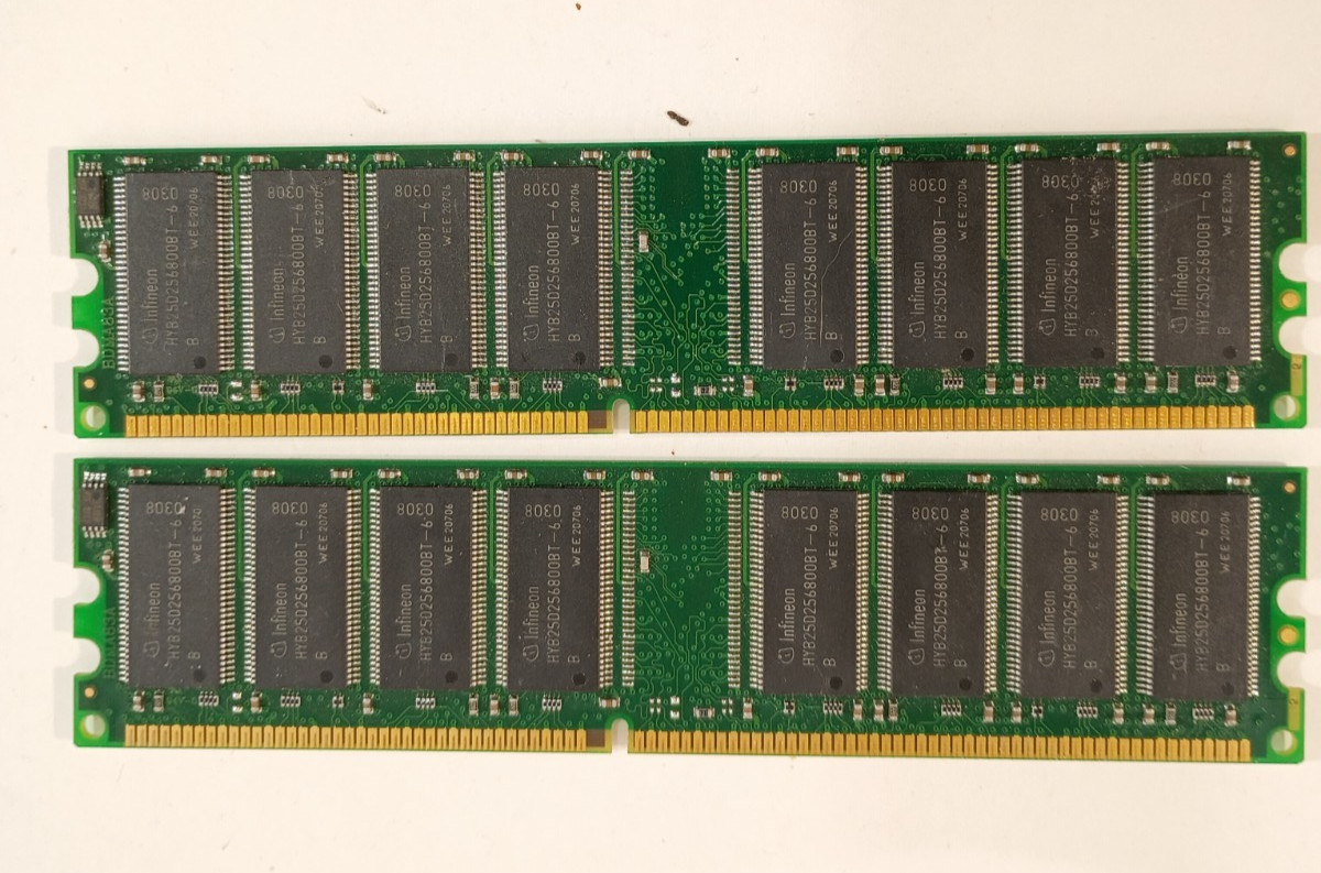 Apacer 512MB UNB PC2700U CL 2.5 RAM 2 ea. (old computer) GC