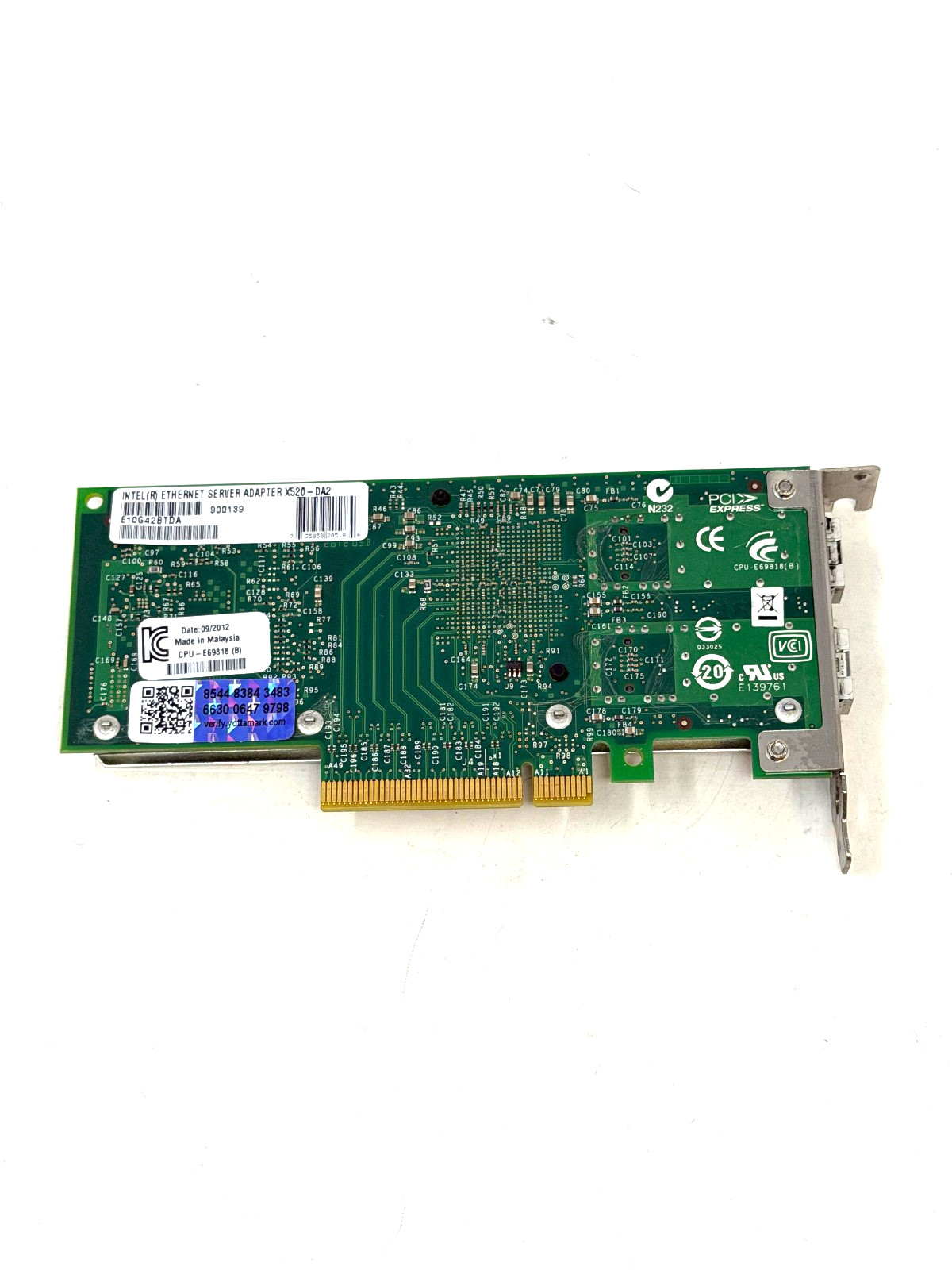 Intel X520-DA2 PCI-E 10 Gigabit Ethernet Dual-Port Network Adapter E10G42BTDA LP