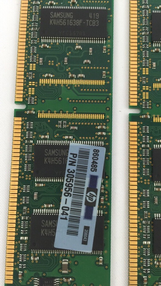HP 128MB 2 Modules = 256MB DDR PC2700 CL2.5 ECC Memory Samsung 0419