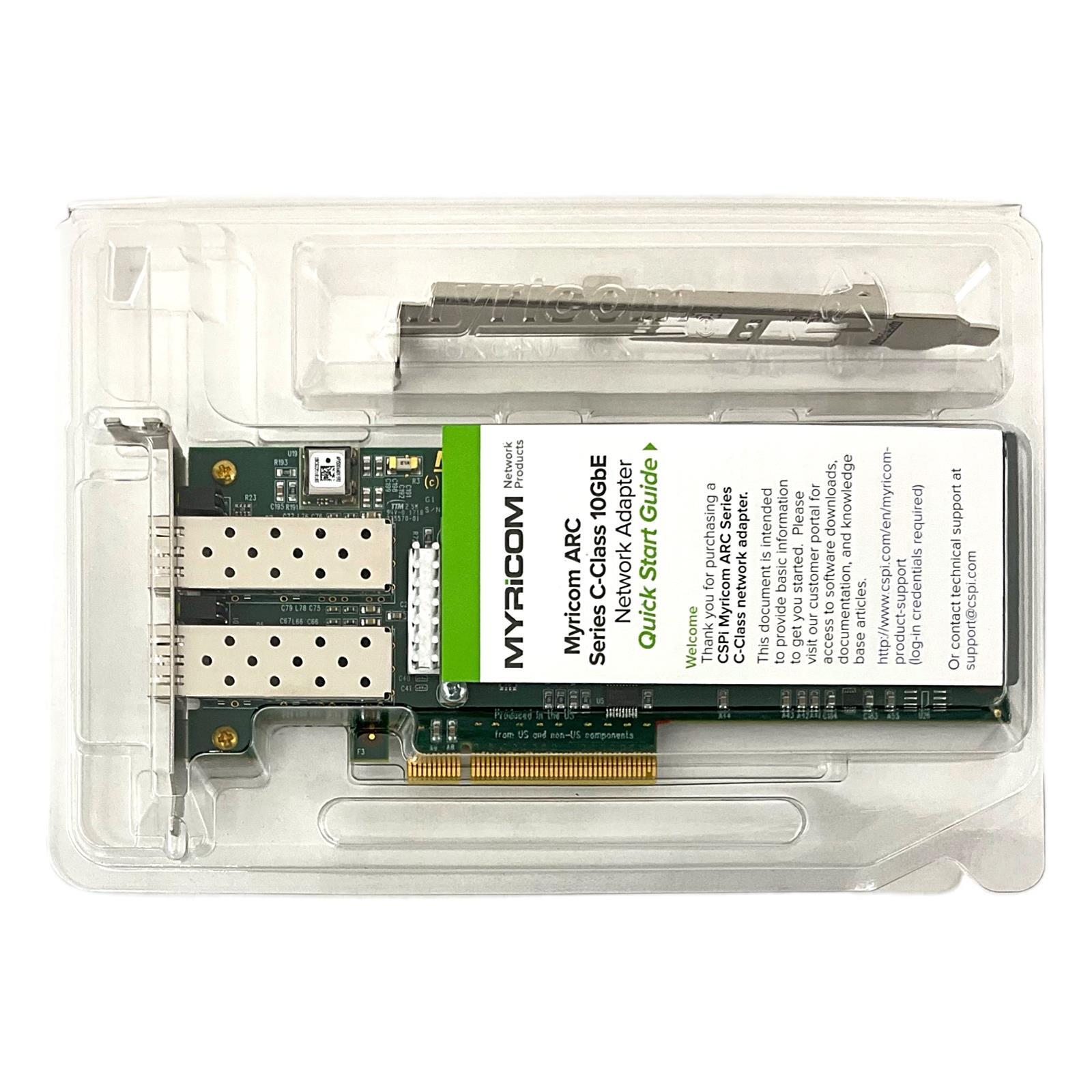 NEW Myricom 10G-PCIE2-8C2-2S Dual Port 10GB SFP+ Network Adapter Both Brackets
