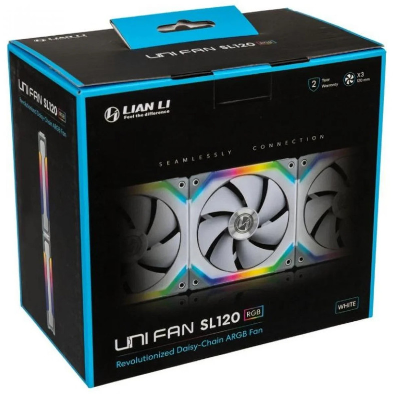 Lian Li UNI Fan TL Wireless 120-Triple Pack-2.4 GHz Wireless Signal ARGB Fan